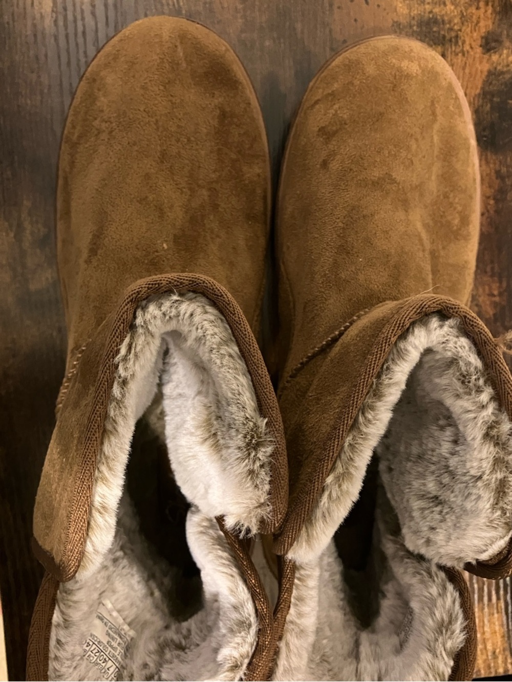 Skechers Girls/Boys Faux-Suede Ankle Boots in Tan